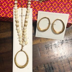 Stella & Dot Natia Layered Necklace/earrings